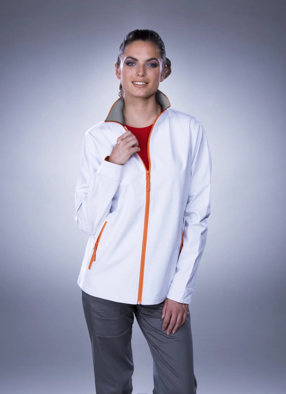 Women's Lightweight Performance Jacket w/Bonded Mesh Lining & Contrast Color Back Insert Panel