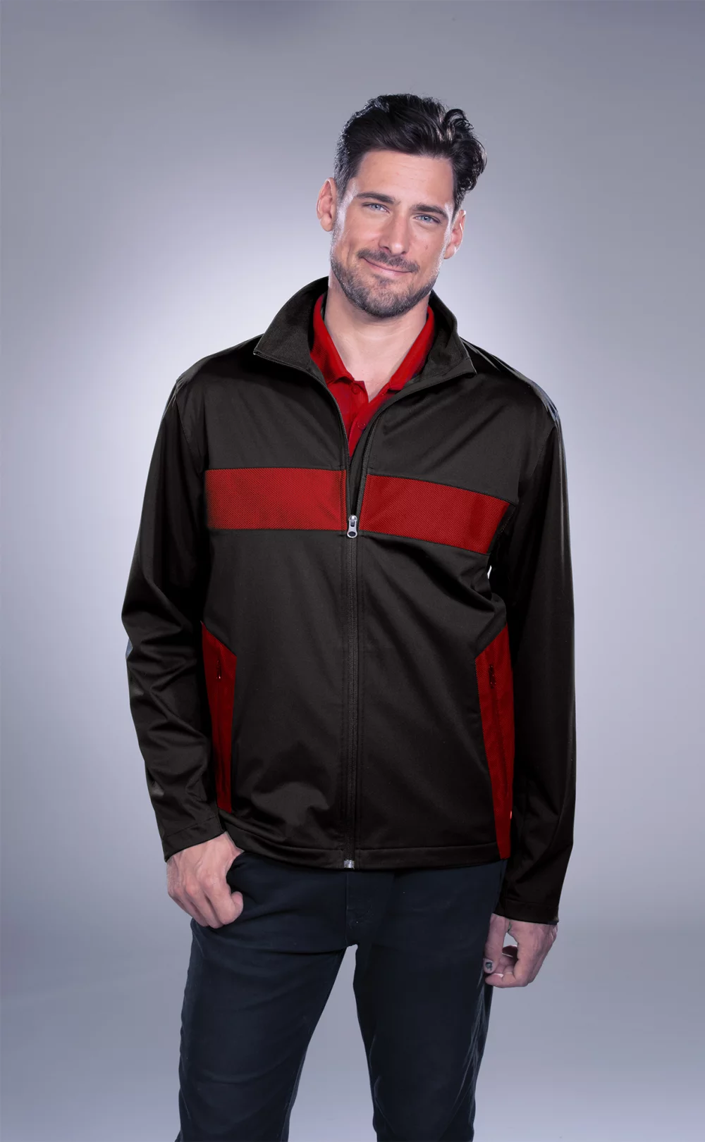 Veste de performance légère pour homme avec superposition en maille technique