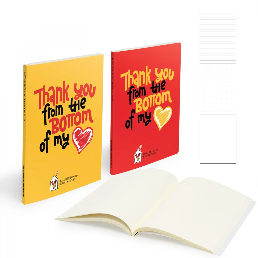Medio Perfect Bound Notebook 5" X 7" With 150 Pages