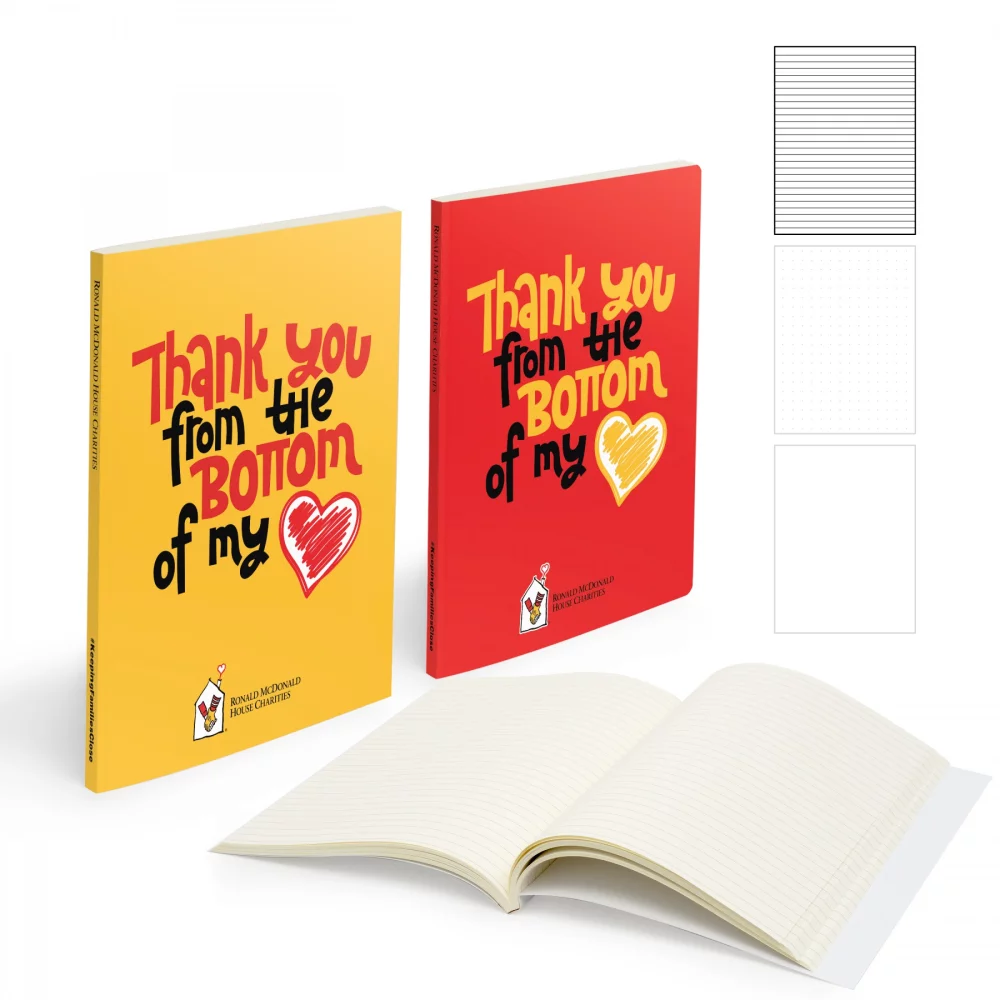 Medio Perfect Bound Notebook 5" X 7" With 150 Pages