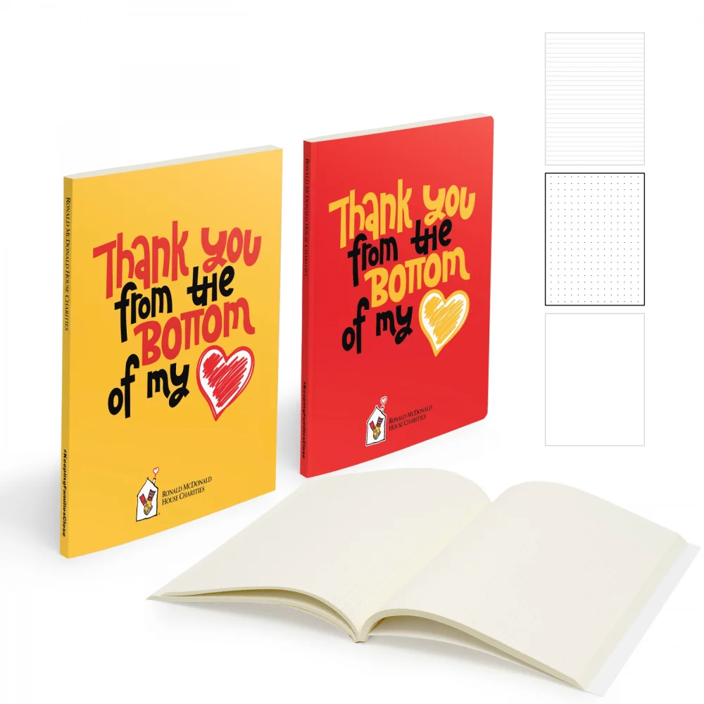 Medio Perfect Bound Notebook 5" X 7" With 150 Pages