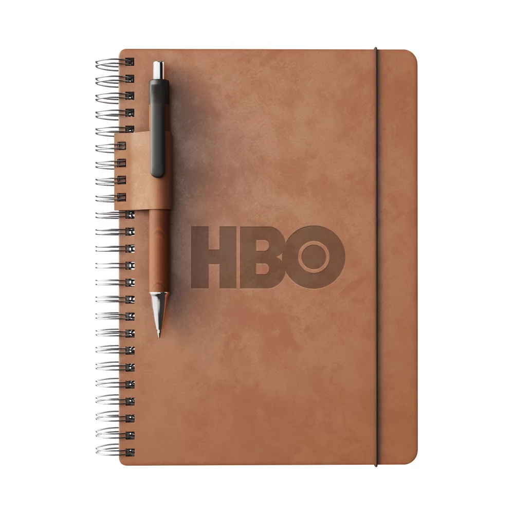 Combinaison de stylo et de journal en spirale Preston