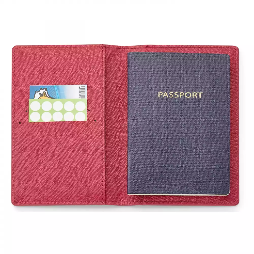 Porte-passeport / livret RFID en cuir véritable