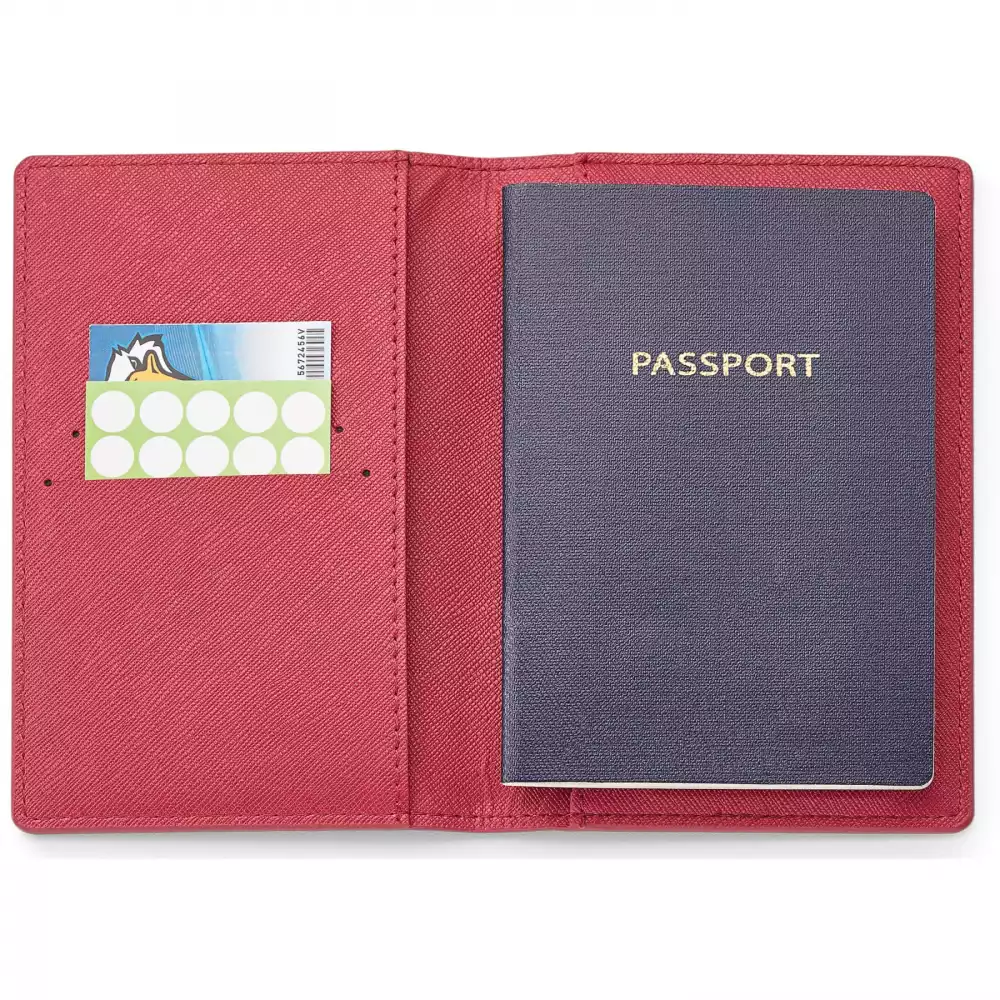 Porte-passeport / livret RFID en cuir véritable