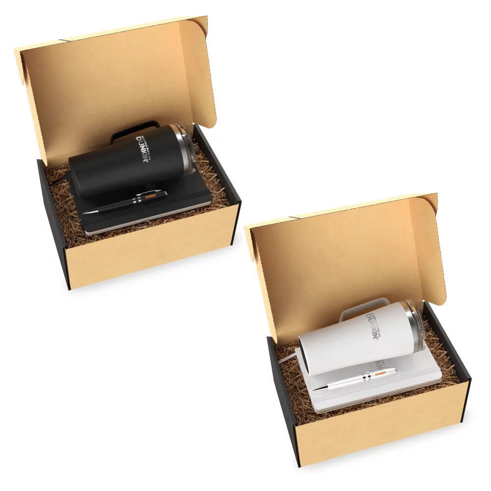 Ensemble cadeau Sip N Script de 3 pièces dans une boîte cadeau écologique