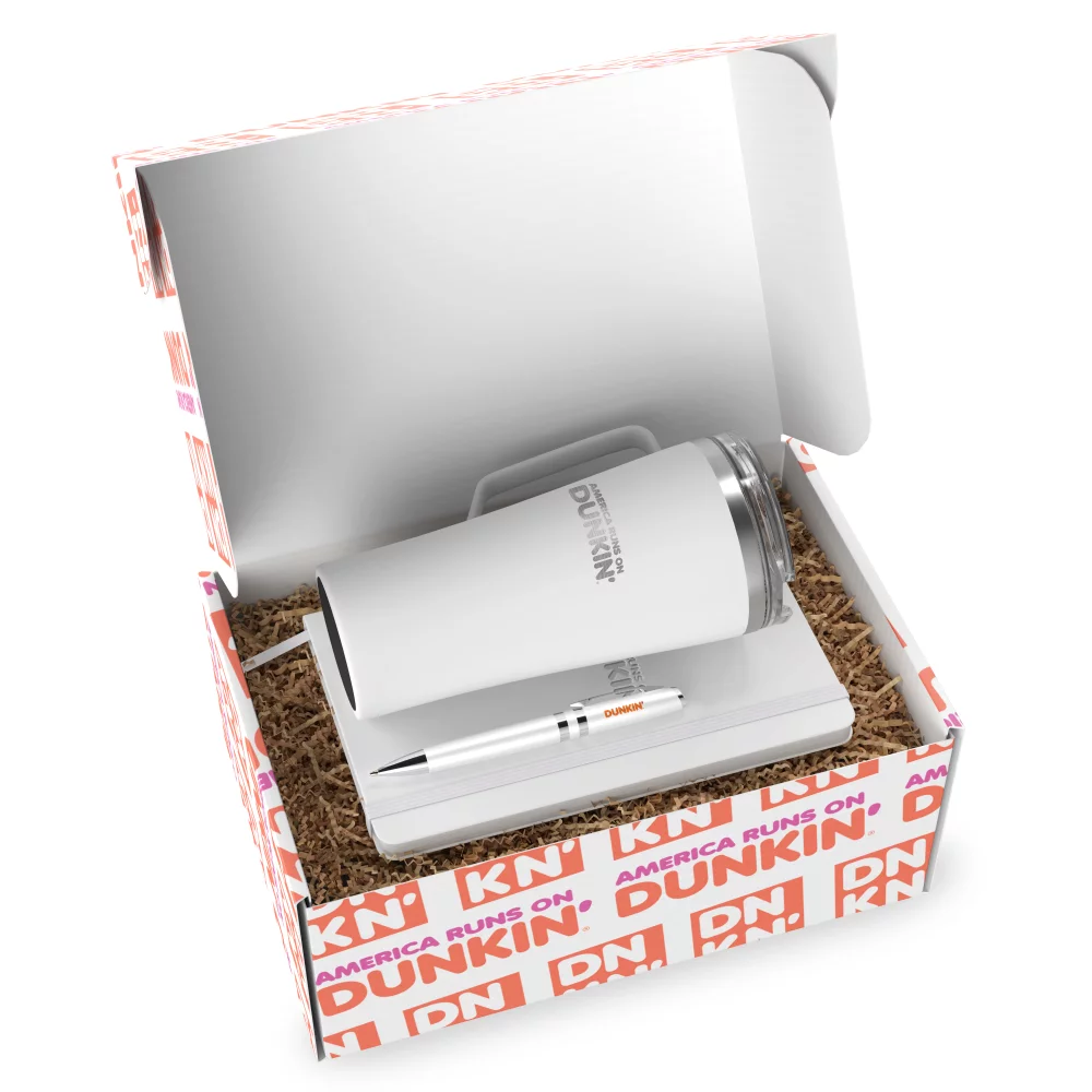 Ensemble cadeau Sip N Script de 3 pièces dans une boîte cadeau écologique