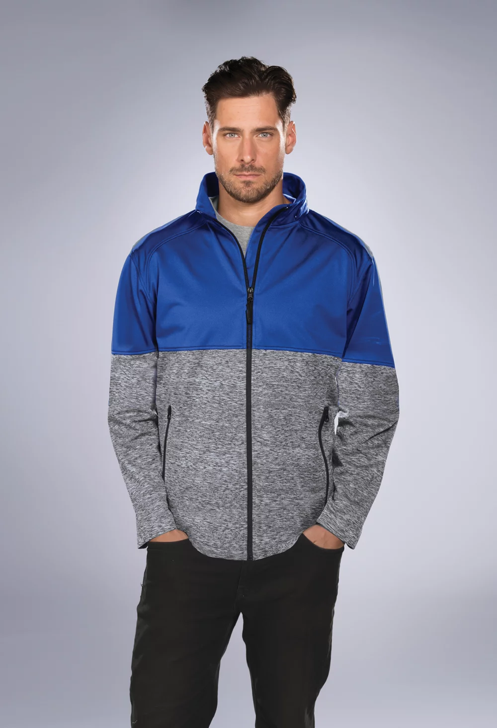 Veste légère pour homme en mélange de couleurs avec dos en mesh