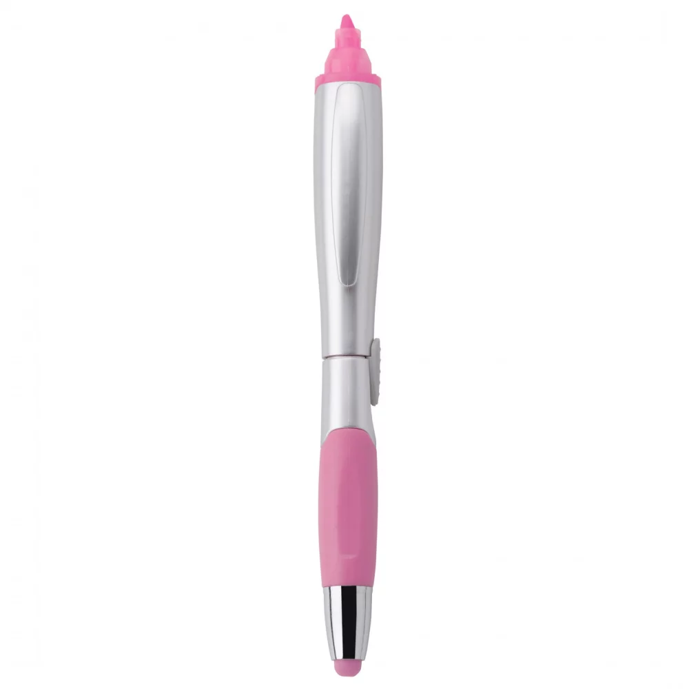 Stylo à bille/surligneur/stylet 3-en-1 Blossom-Stylus