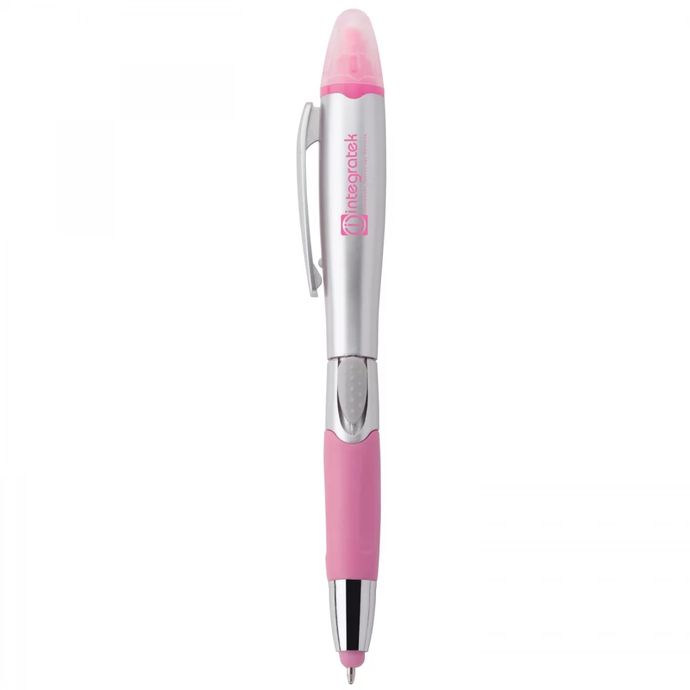 Stylo à bille/surligneur/stylet 3-en-1 Blossom-Stylus