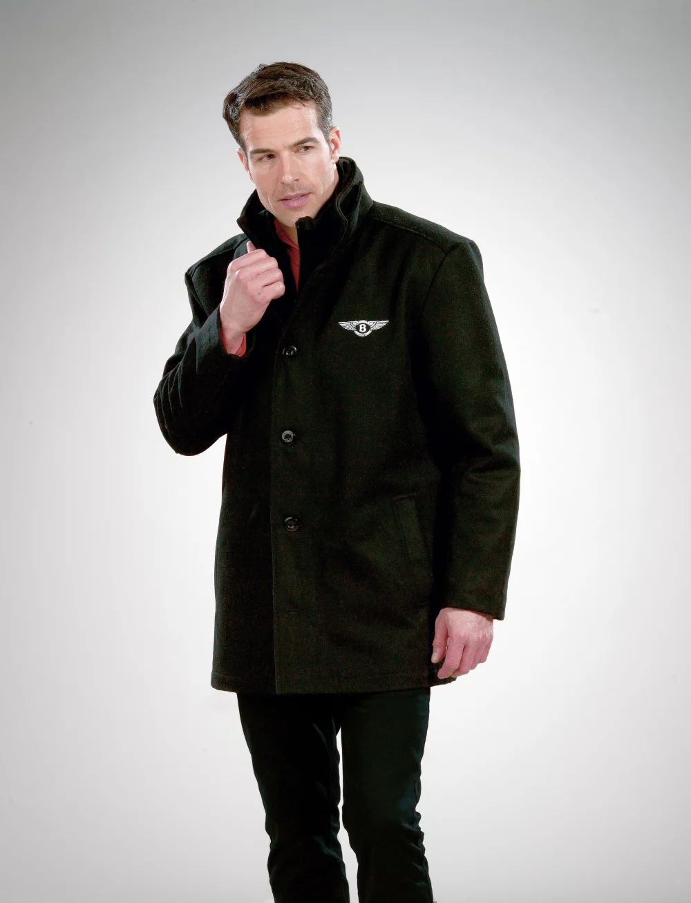 Manteau en laine mélangée lourde pour homme