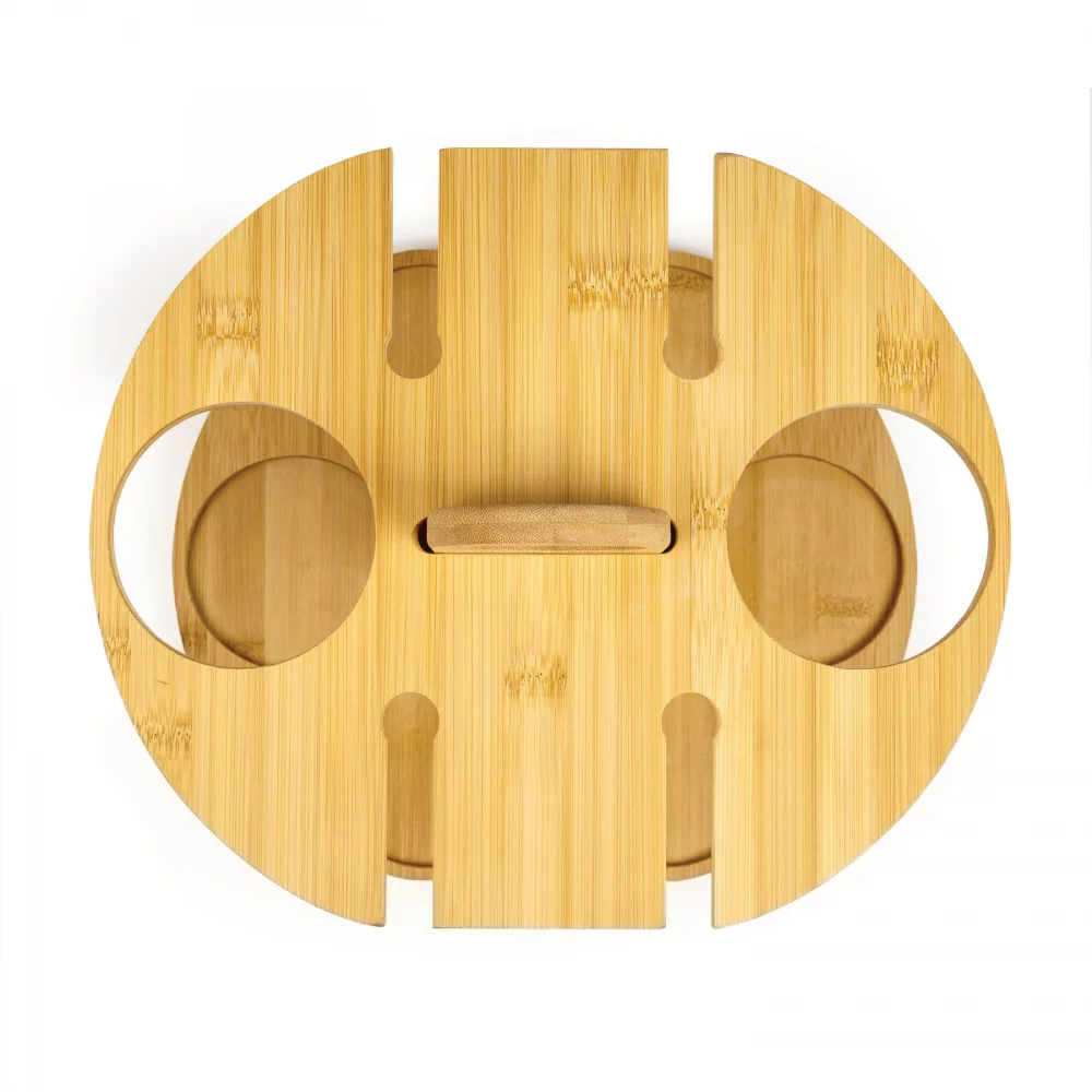 Organisateur de bouteilles/verres en bambou