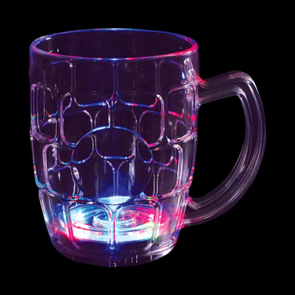 Chope à bière clignotante multicolore