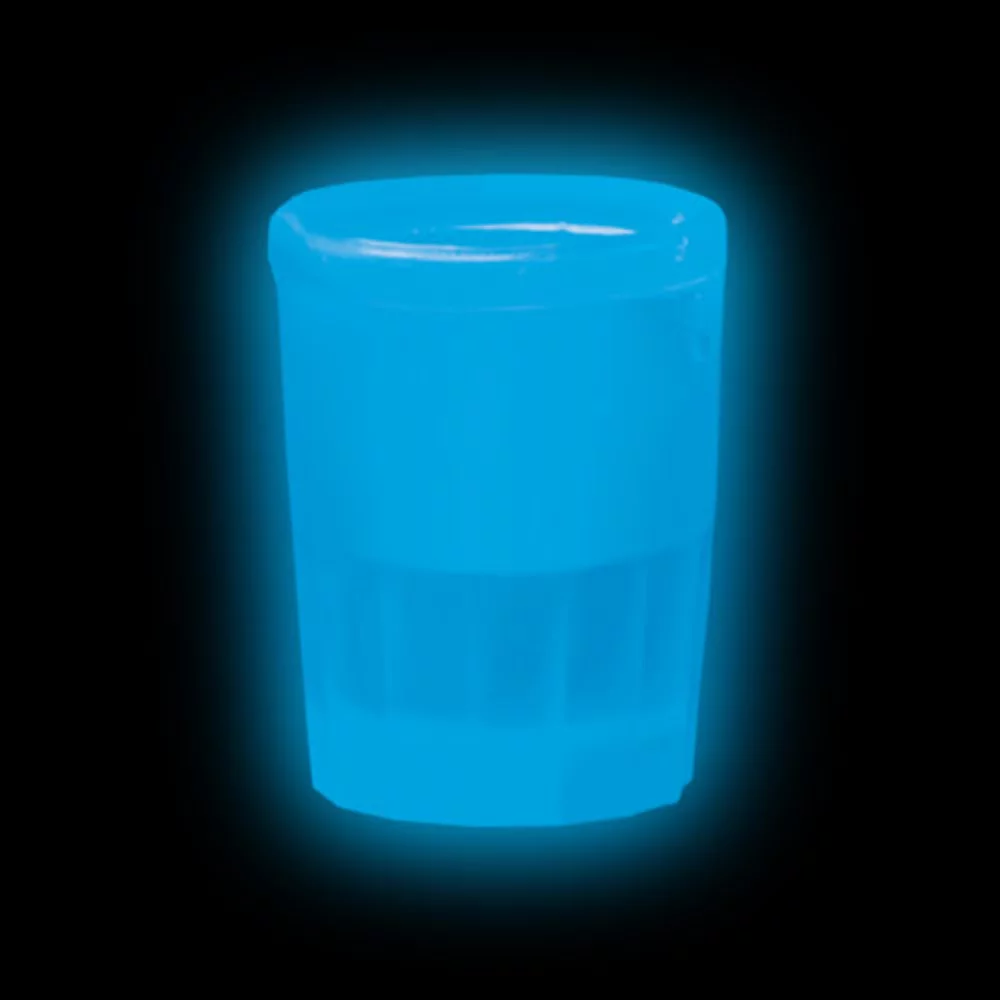 1 1/2 Oz. Blue Glow Shooter Glass