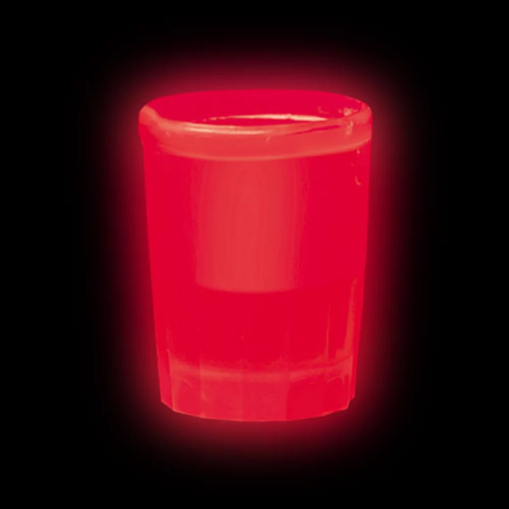 Verre à shooter lumineux rouge de 1 1/2 oz.