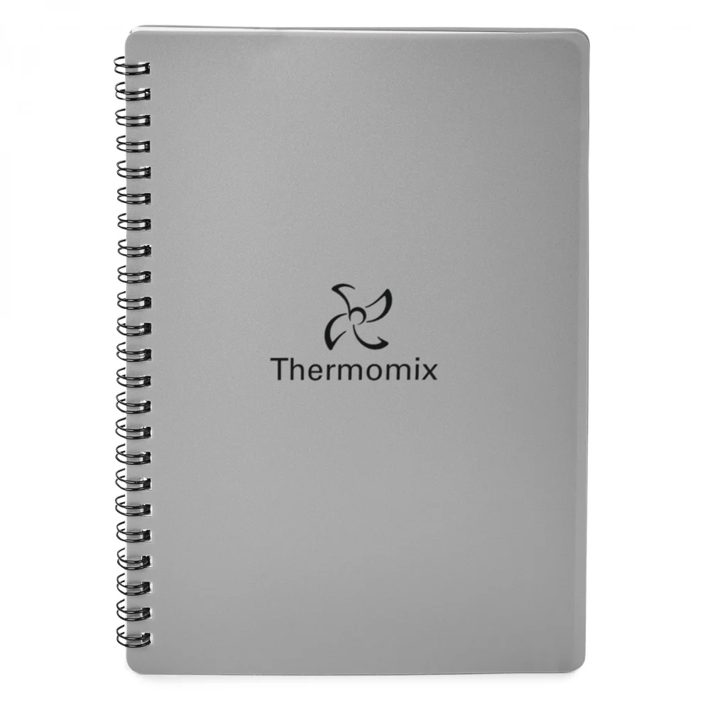 Cahier spiralé en polypro.