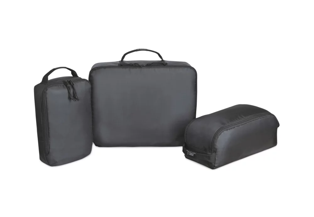 Renew rPET 3 Piece Packing Cube Set - Black