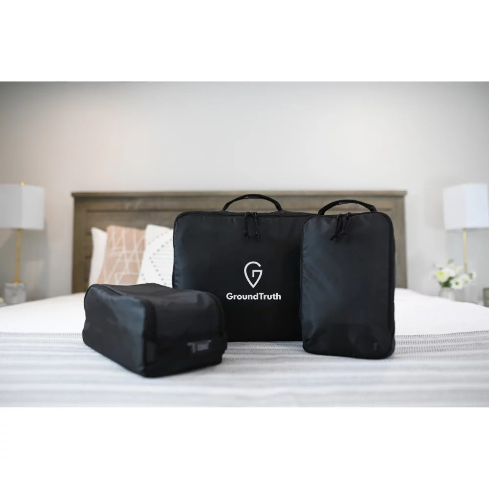 Renew rPET 3 Piece Packing Cube Set - Black