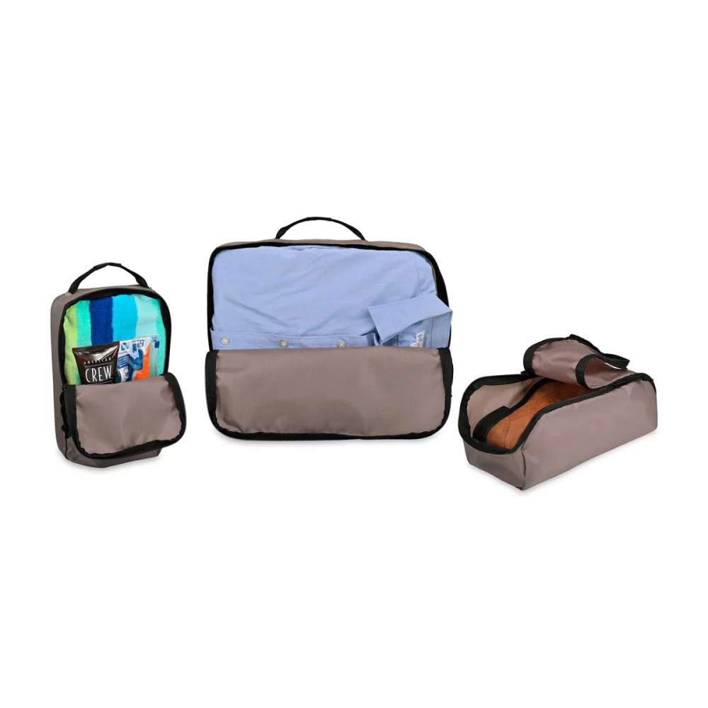Renew rPET 3 Piece Packing Cube Set - Brindle