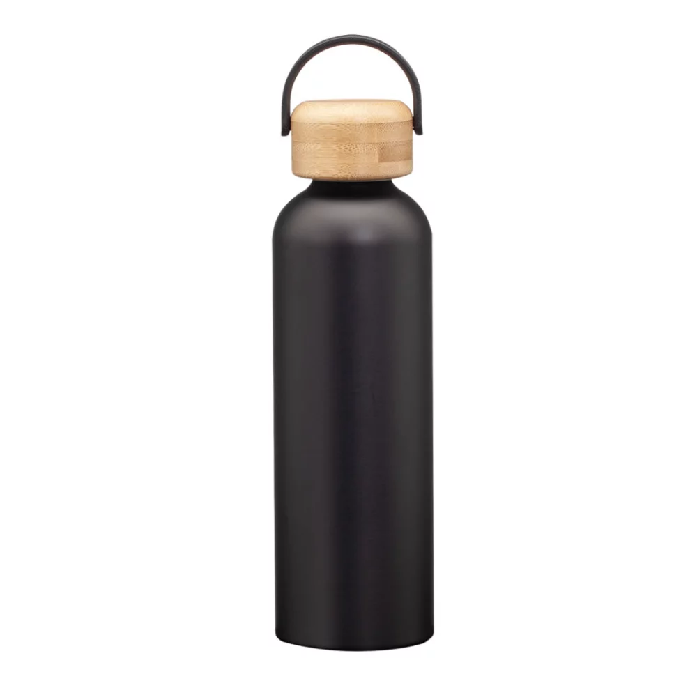 Greenstone Bottle w/Bamboo Twist Lid - 24oz Black