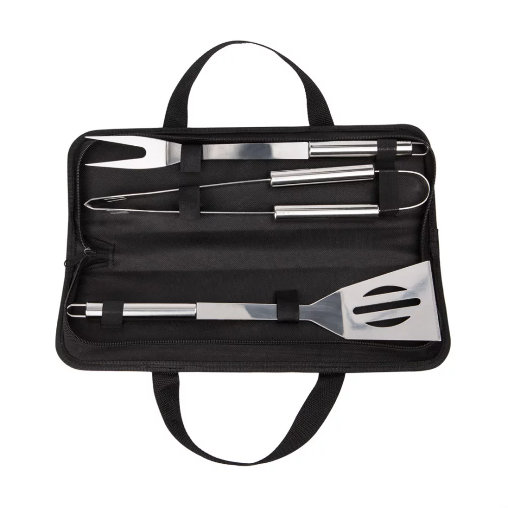 The Sous Chef 3pc S/Steel BBQ Set - Black