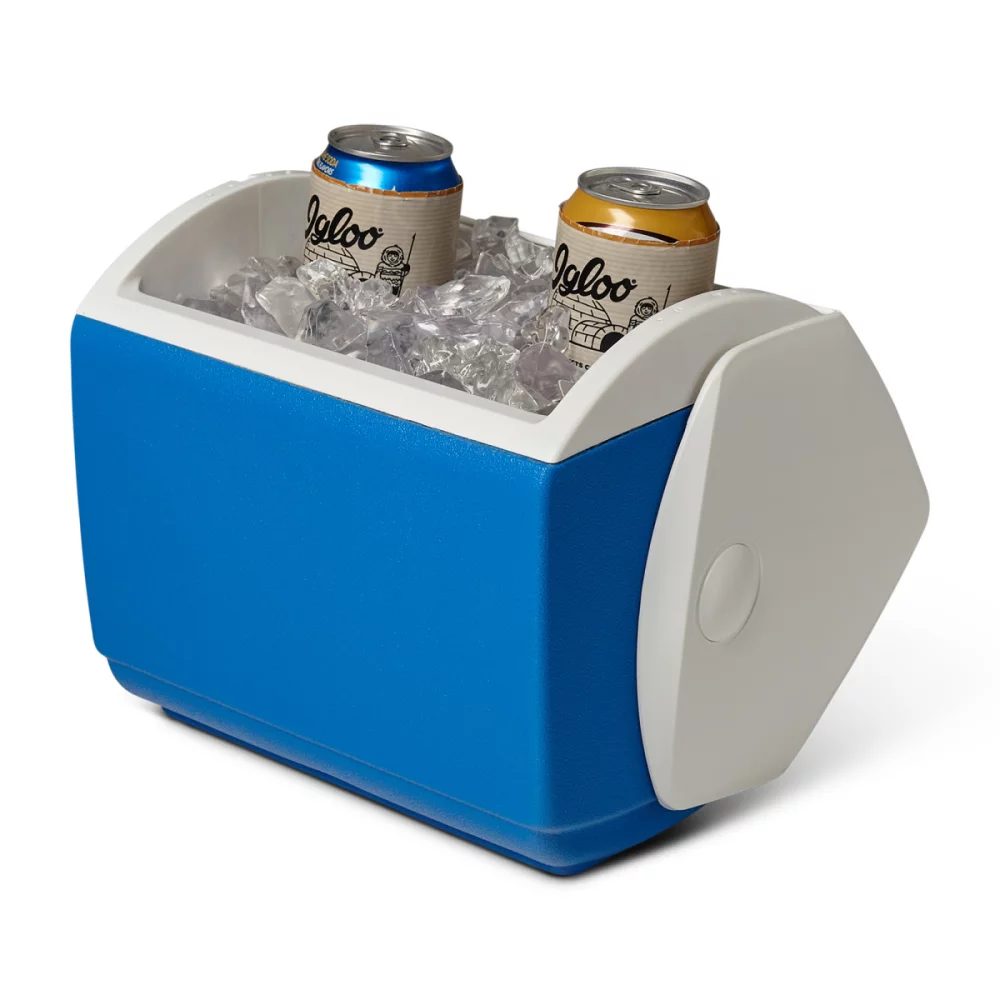 Igloo® Playmate Pal™ 7 Qt Cooler - White-Majestic Blue
