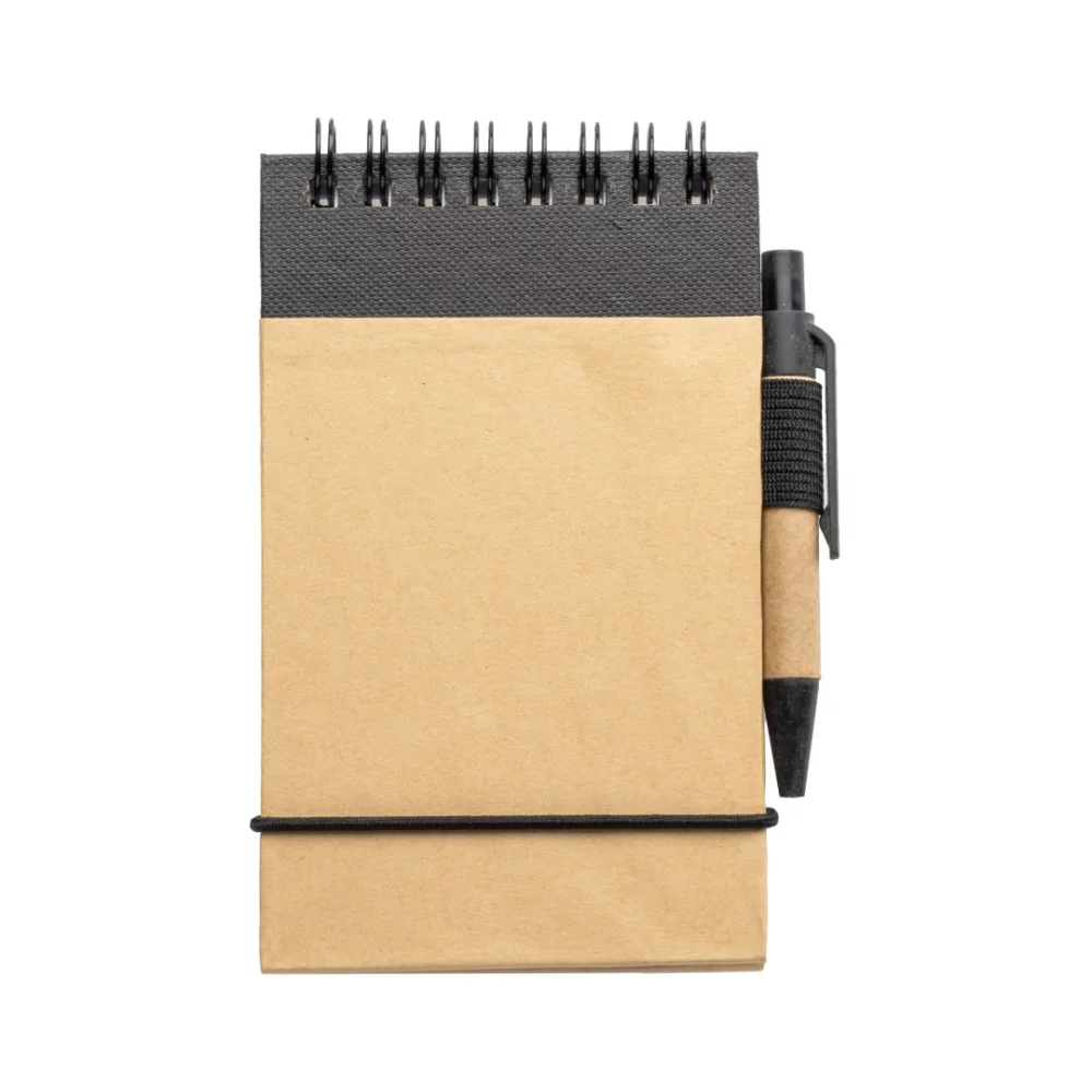 Recycled Flip-up Notepad/Pen - Black