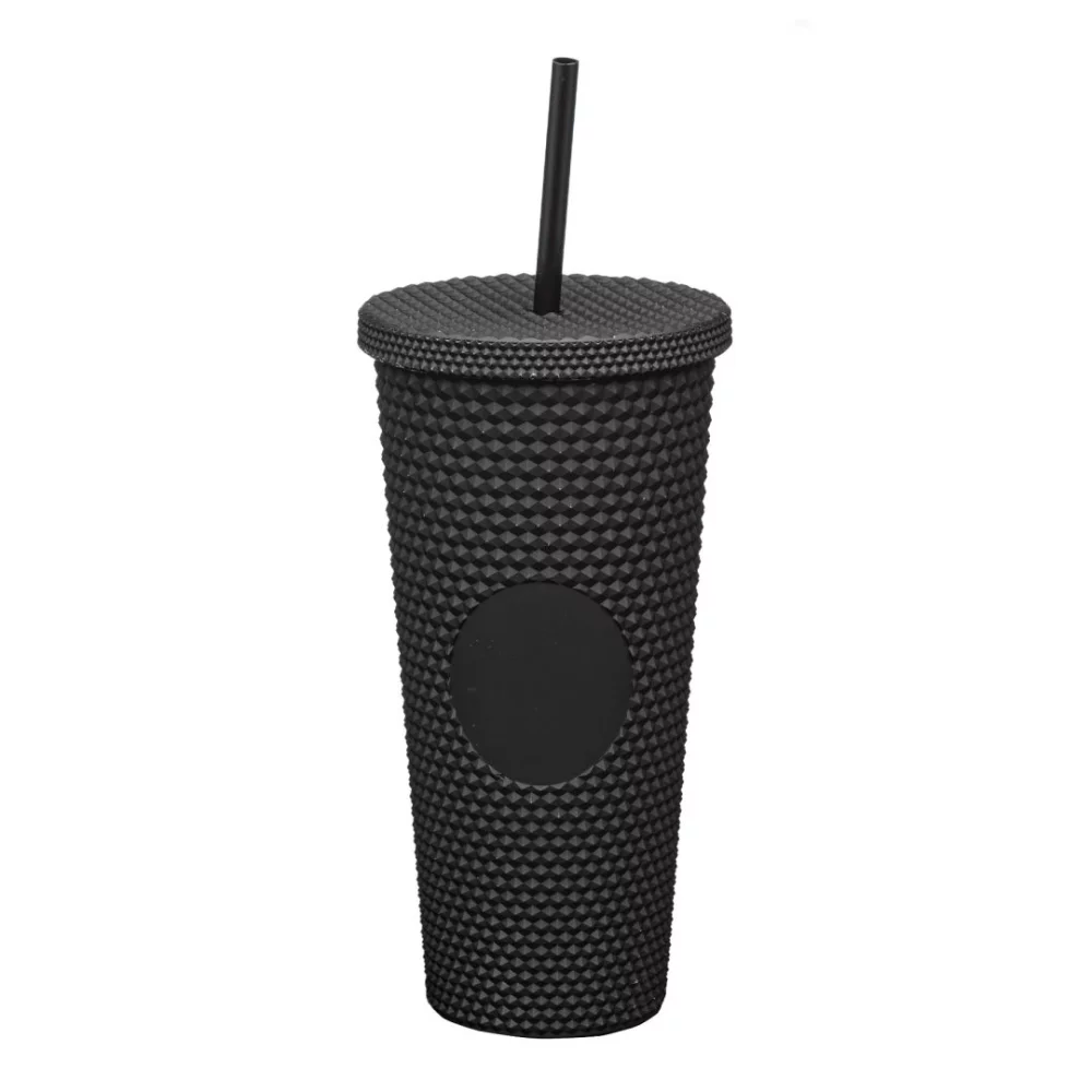 Crenshaw Textured Tumbler w/Straw - 21oz Matte Black
