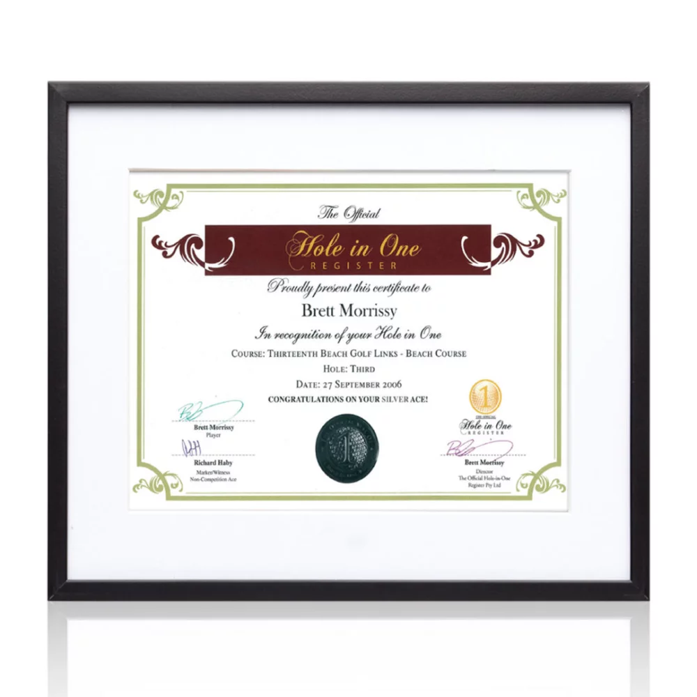 Cadre de certificat Burnell - Noir 8½"x11"