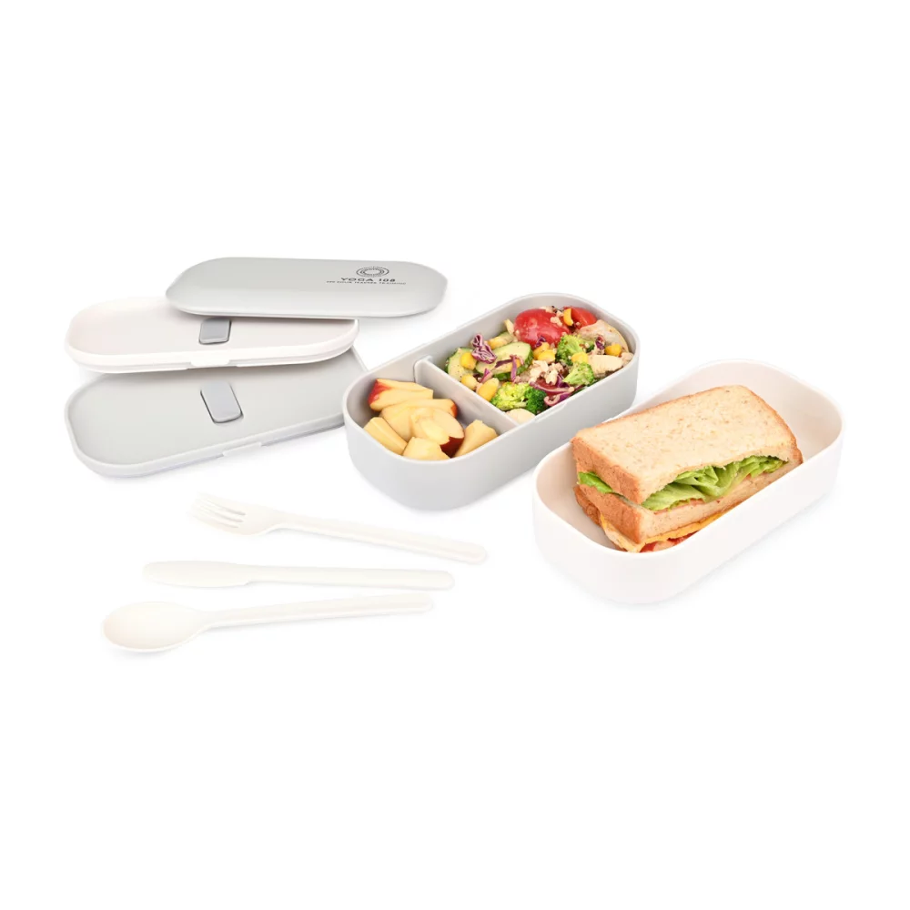 Oishii Bento Box - Grey-Cream