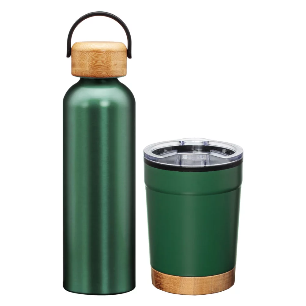 Bambus Bottle & Tumbler Gift Set - Green