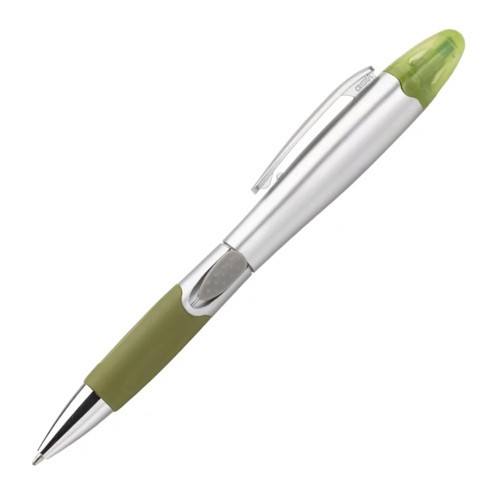 Stylo/surligneur Champion en argent - vert