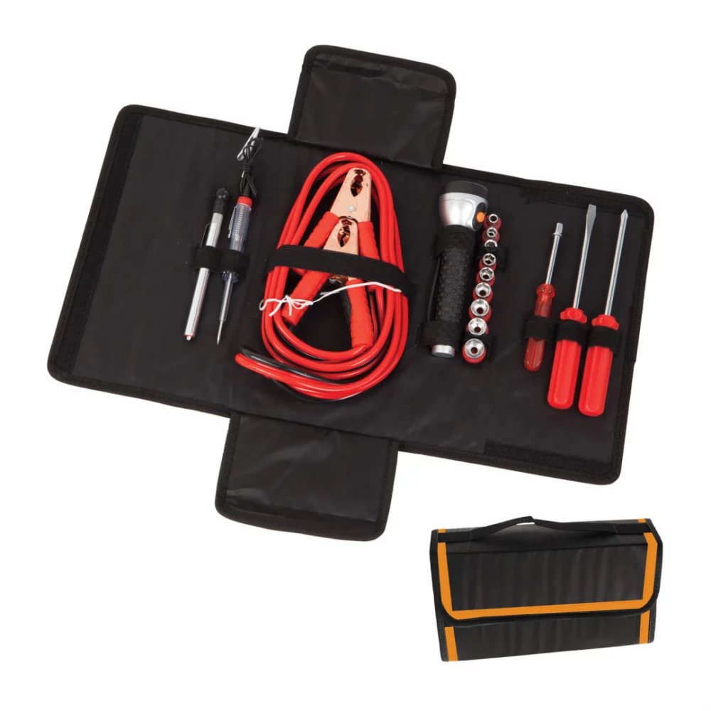Le kit d'urgence pliable 8 pièces - Noir