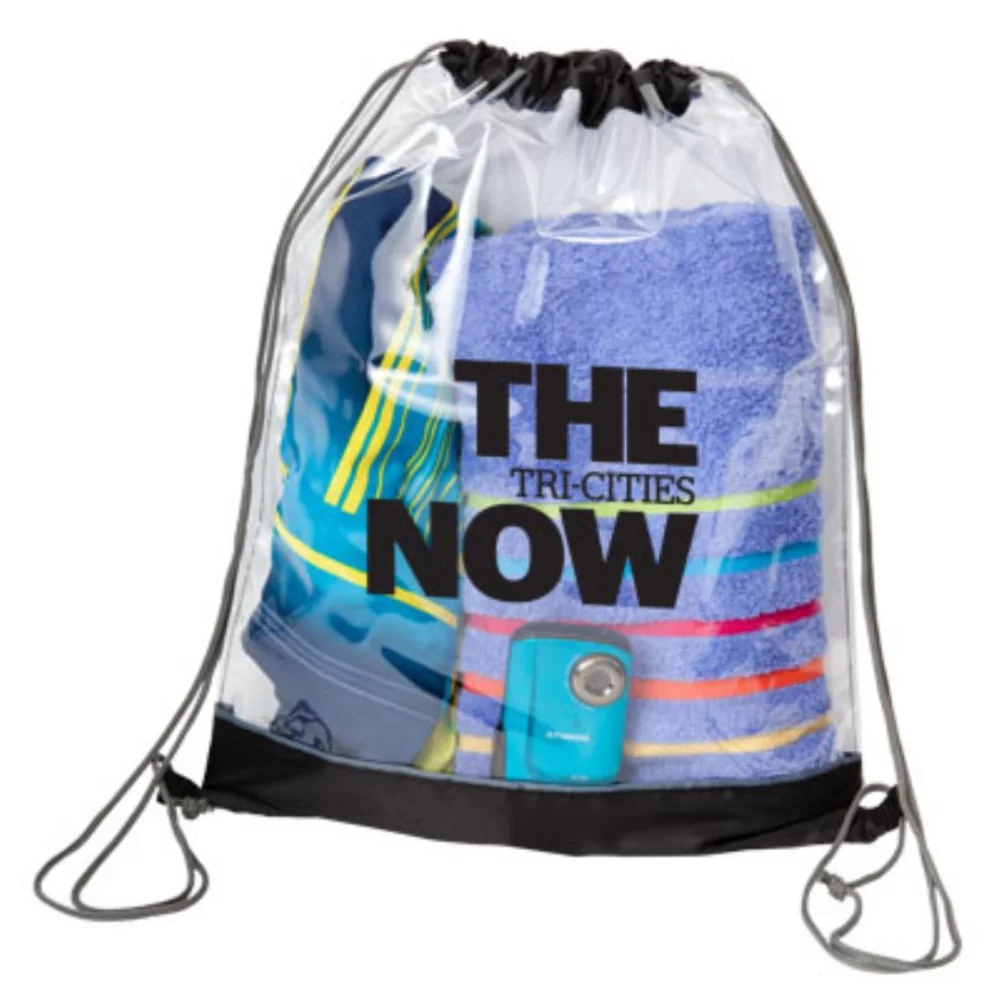 The Transparent Drawstring Bag - Black
