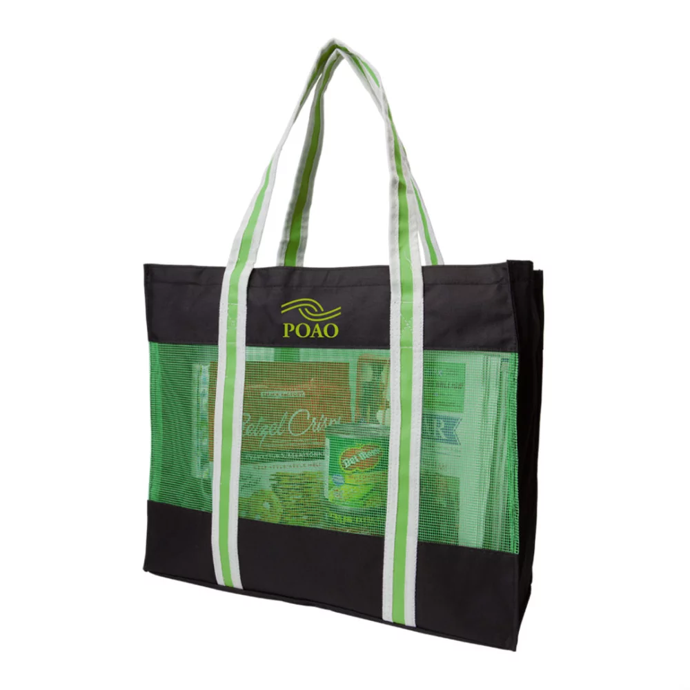 Le sac cabas en filet pour épicier - Vert citron
