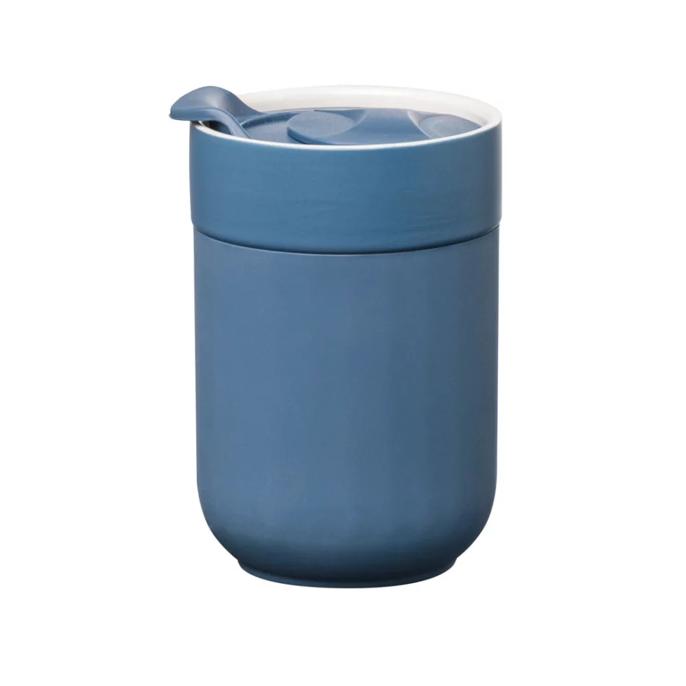 Enzo Ceramic Mug w/Silicone Sleeve - 9½ oz Blue
