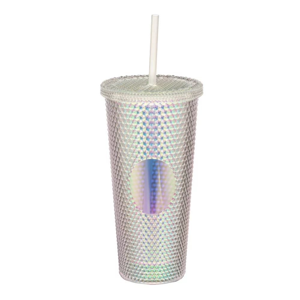 Gobelet texturé Crenshaw avec paille - 21 oz Iridescent