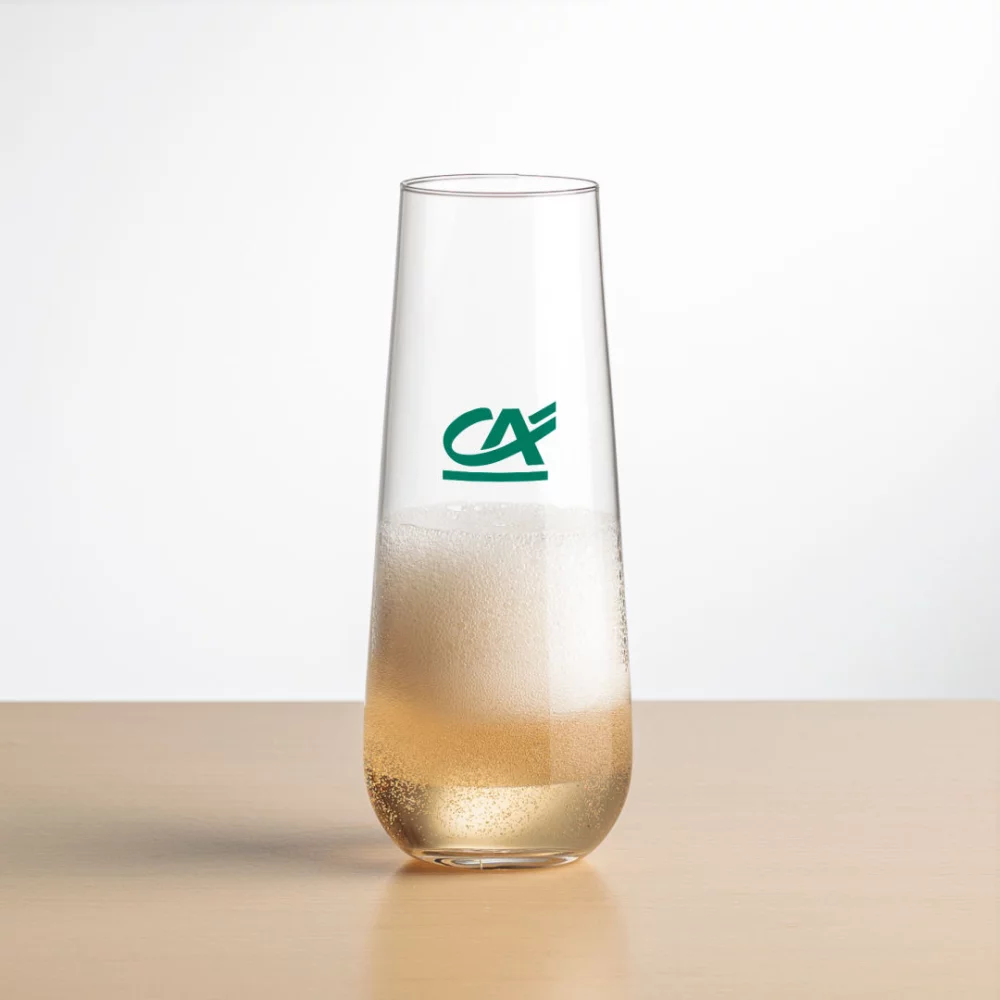 Cannes Stemless Flute - 8oz Crystalline