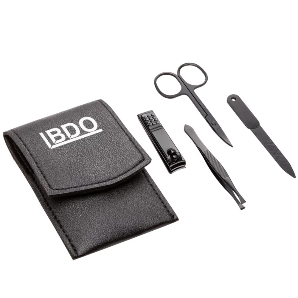 Torello 4pc Compact Personal Care Kit - Black