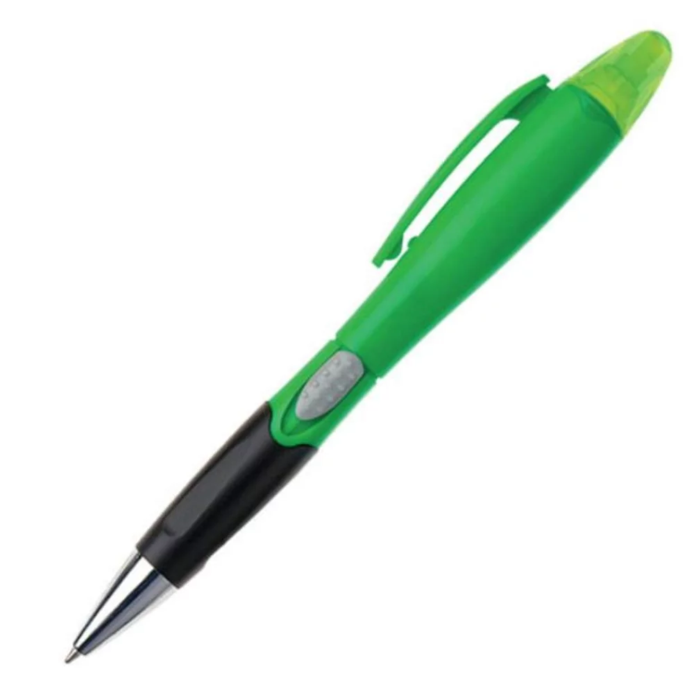 Stylo bille/surligneur Champion - Vert