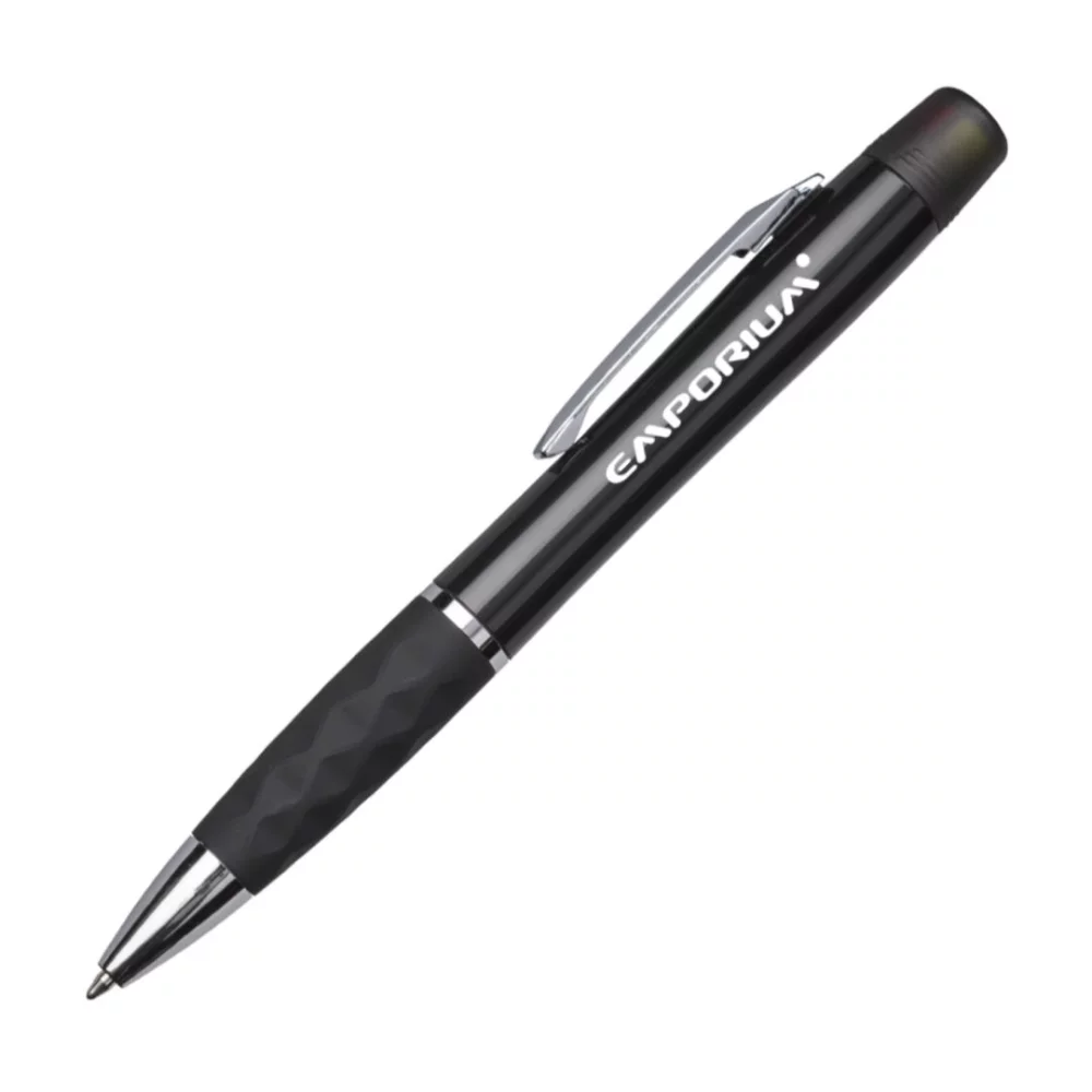 Stylo Franz avec tri surligneur - Noir