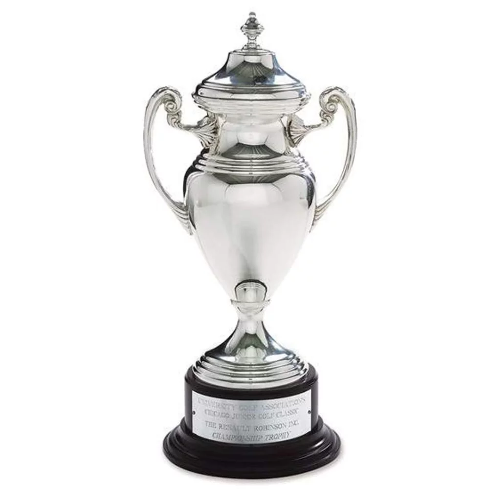 Coupe en argent avec base et finial - 18"
