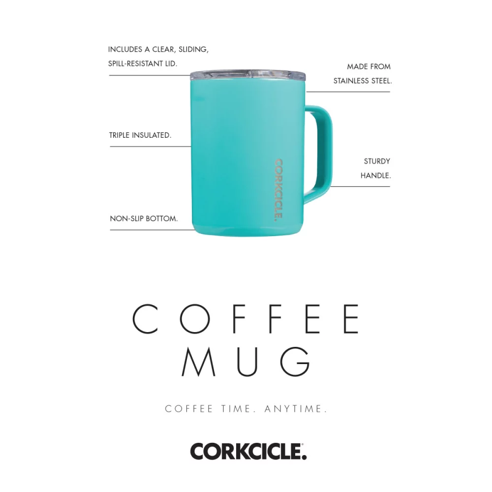 Tasse à café CORKCICLE® - 16 oz. - Bleu marine brillant