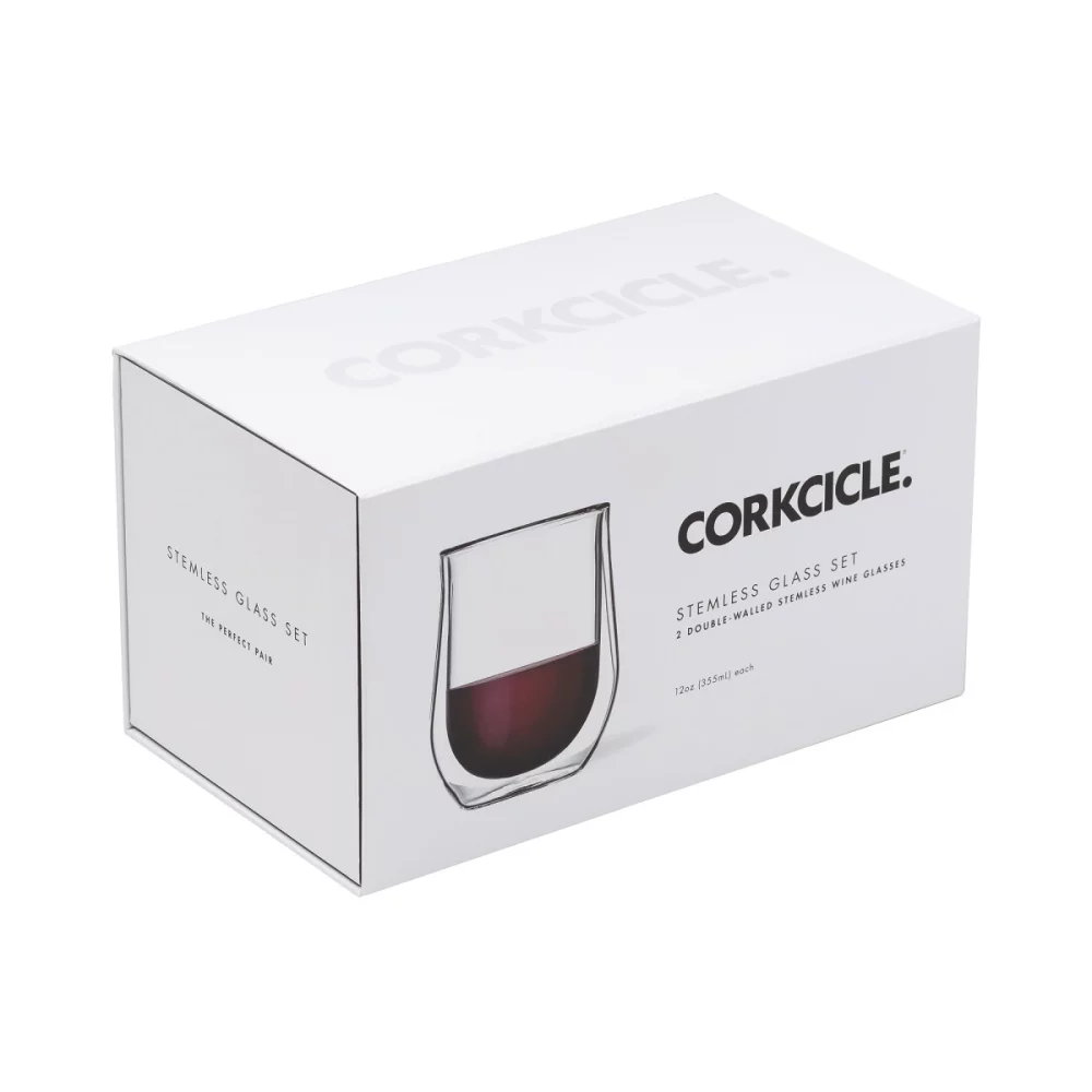 CORKCICLE® Stemless Glass Set (2) - Clear