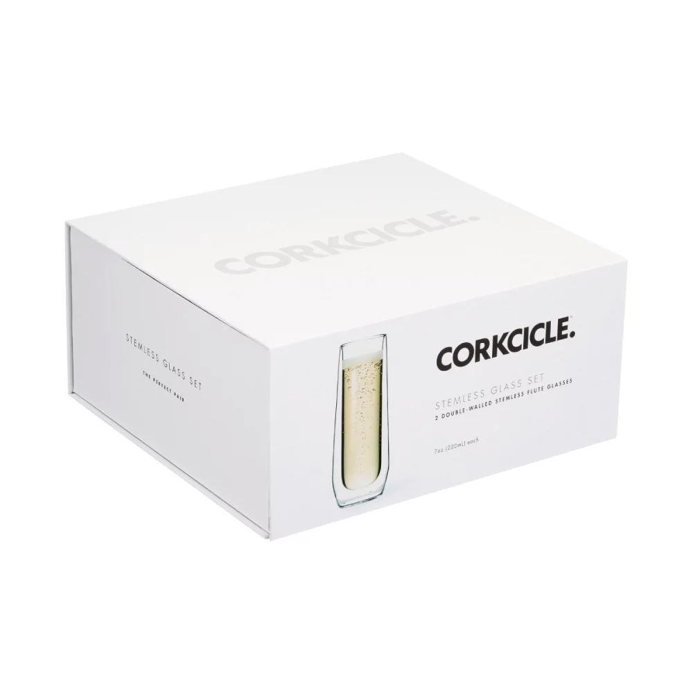 CORKCICLE® Flute Glass Set (2) - Clear