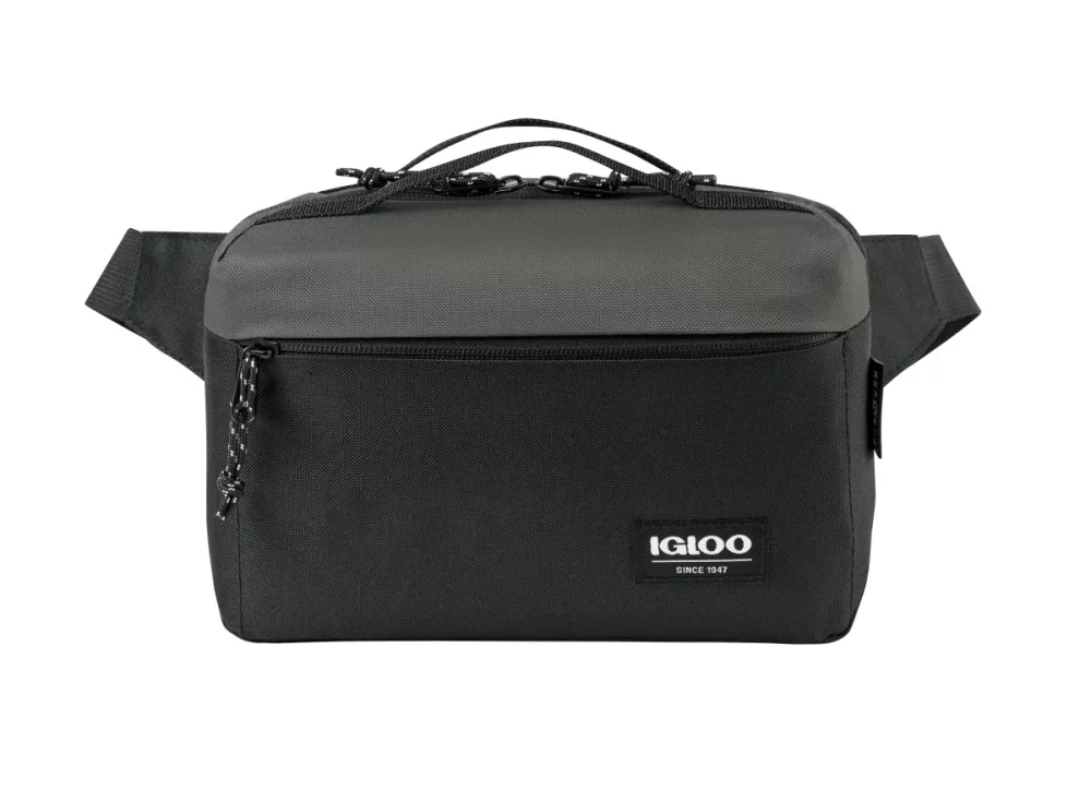 Igloo® Fundamentals Hip Pack Cooler - Black-Dark Grey