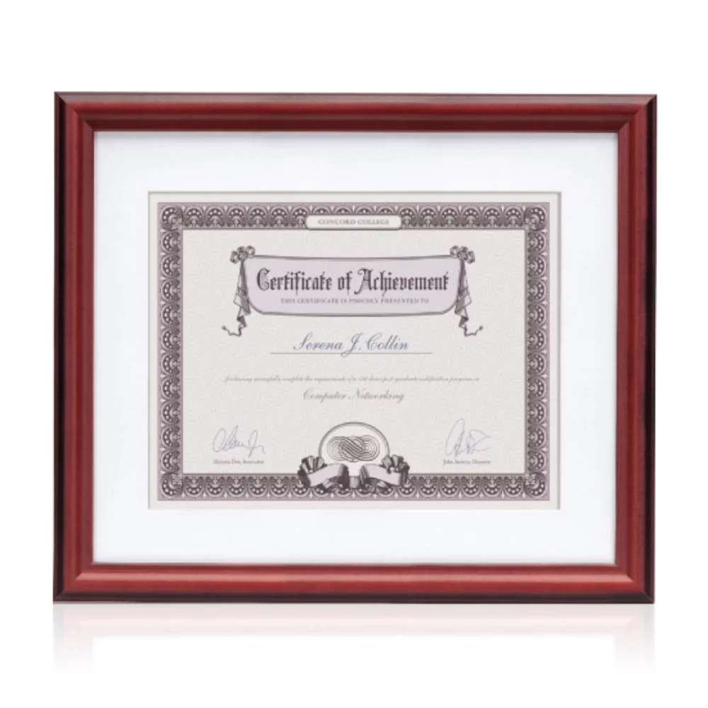Cadre de certificat Montgomery - Cerisier/Noir 8½"x11"