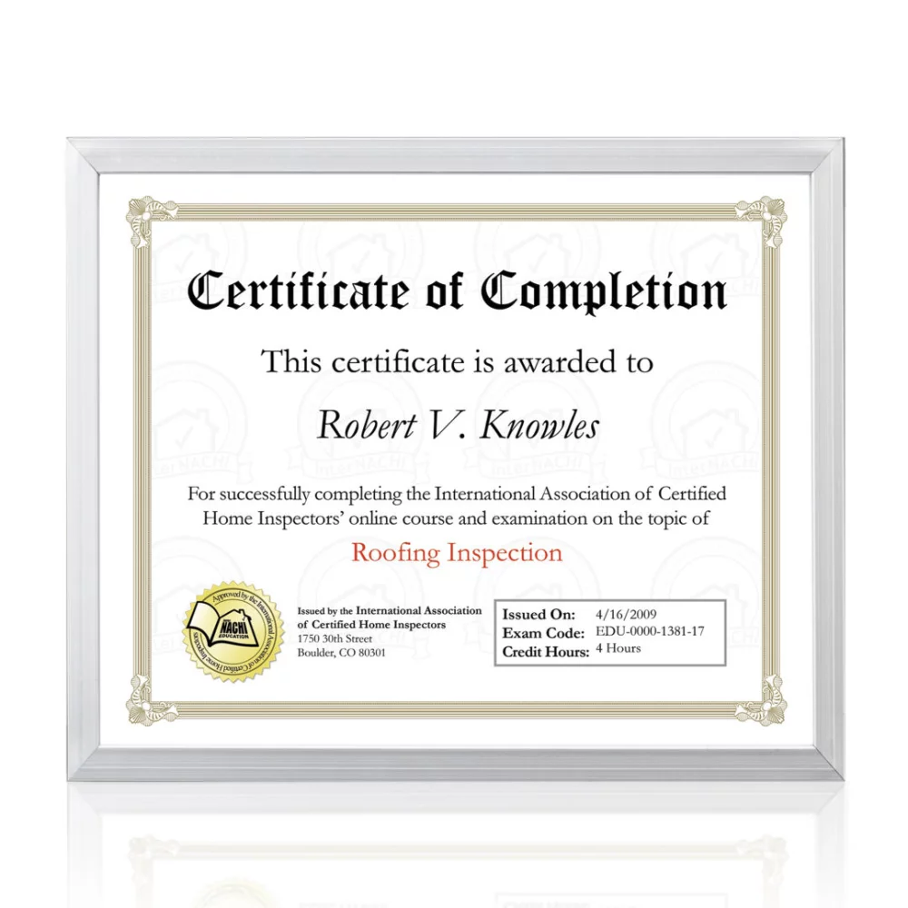 Cadre certifié métropolitain - Argent 8½"x11"