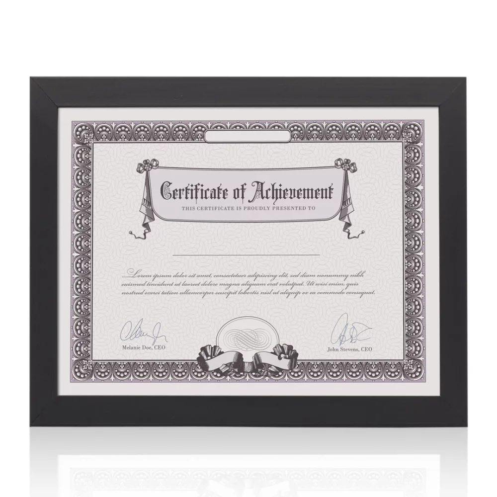Cadre de certification Norwich - Noir 8½"x11"
