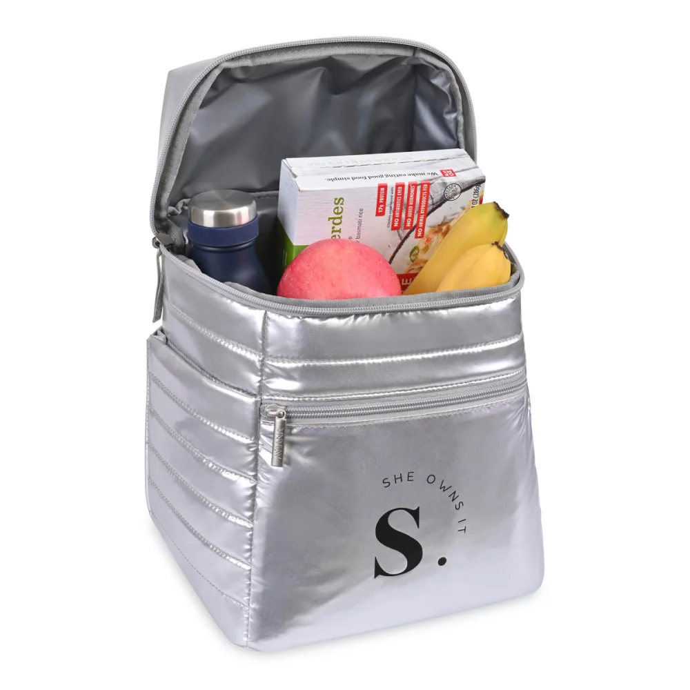 Aviana™ Metallics Mini Backpack Cooler - Metallic Silver