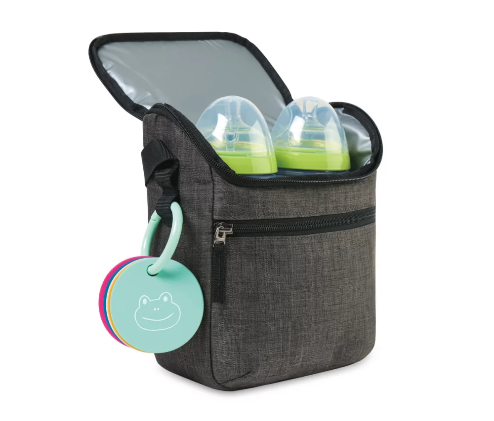 Reagan Baby Bottle Cooler - Charcoal Heather
